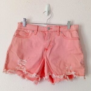 Scoop Distressed Denim Shorts Size 4